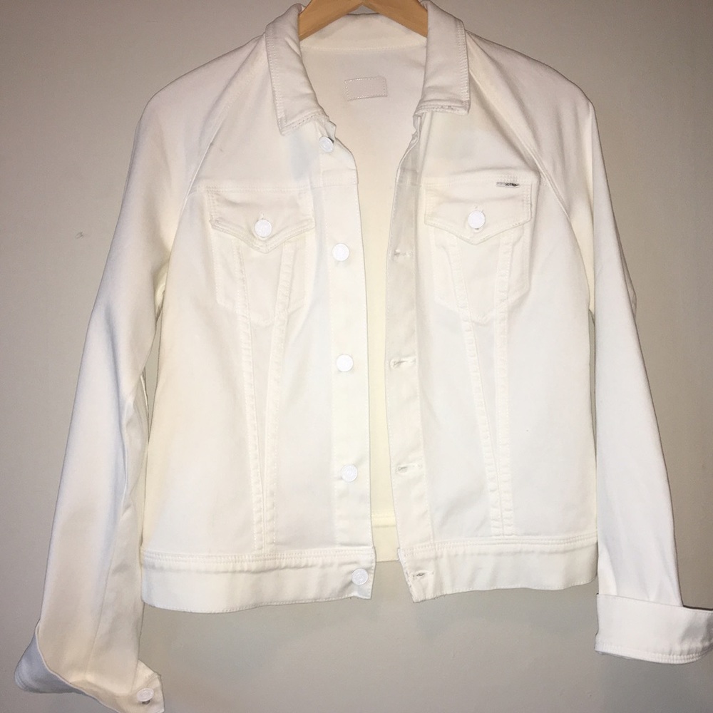 Mother brand white denim jacket.